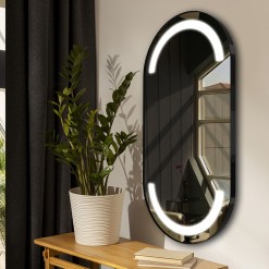 Lustro LED Alberta Inox Black