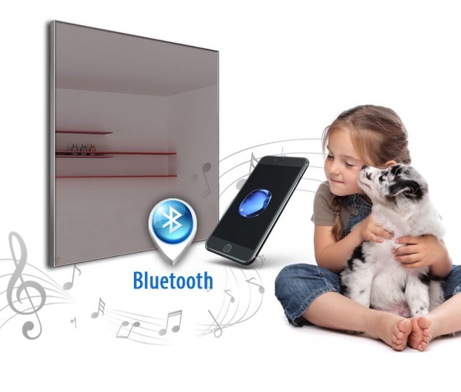 Lustro z głośnikami audio alu 008 + Bluetooth - Zdjęcie 2