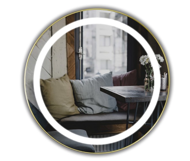 Lustro LED Silvia Inox Gold - Zdjęcie 2