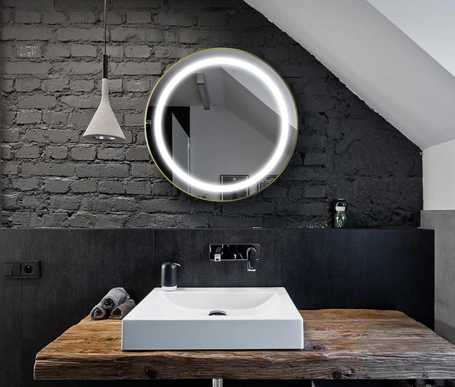 Lustro LED Silvia Inox Gold - Zdjęcie 3