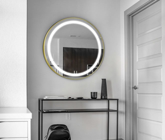 Lustro LED Silvia Inox Gold - Zdjęcie 4