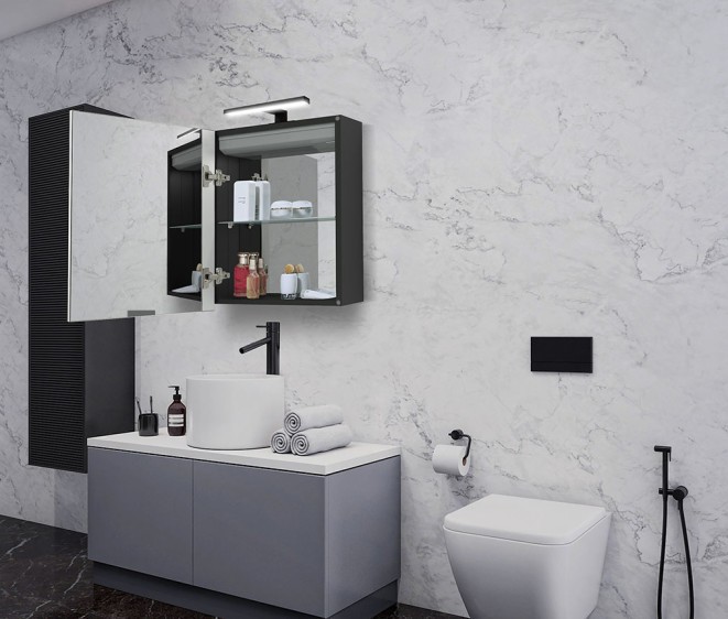 Szafka lustrzana Claudio Black - Zdjęcie 4