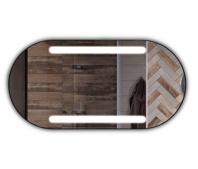 Lustro LED Bruna Inox Black - Zdjęcie 2