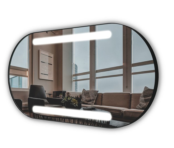 Lustro LED Bruna Inox Black - Zdjęcie 1