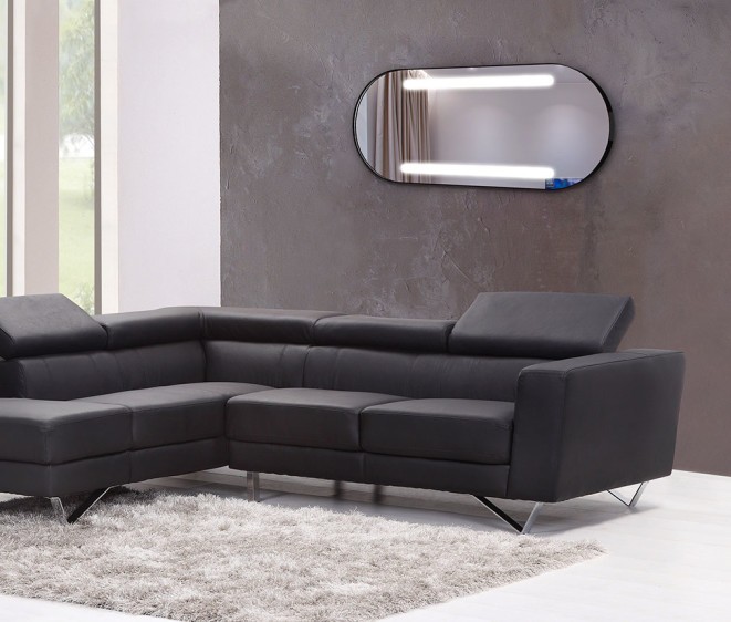 Lustro LED Bruna Inox Black - Zdjęcie 4