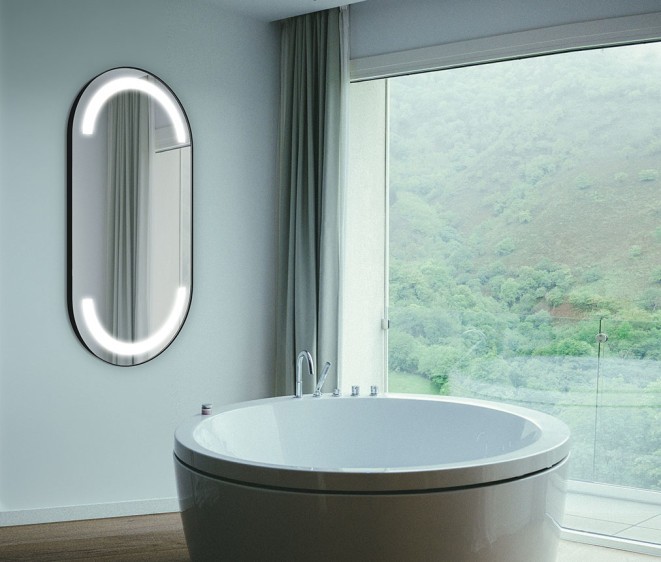 Lustro LED Alberta Inox Black - Zdjęcie 3