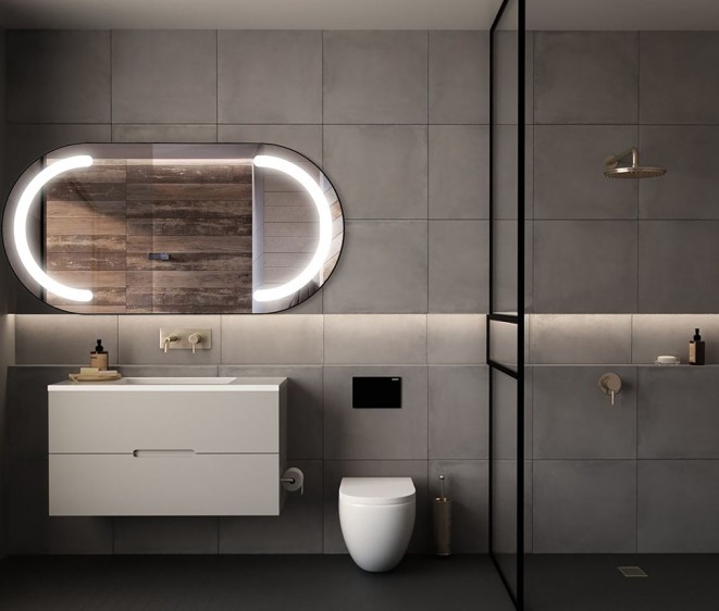 Lustro LED Alessandra Inox Black - Zdjęcie 3