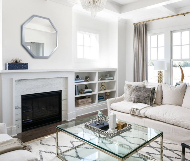 Lustro w aluminiowej ramie Octagon Alu - Zdjęcie 4