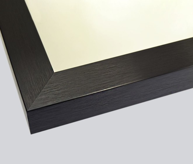 Lustro w aluminiowej ramie Hexagon Alu H Black - Zdjęcie 4