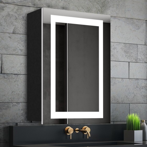 Szafka lustrzana Leonardo Black - Zdjęcie 5