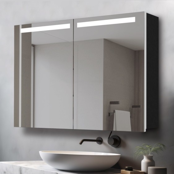 Szafka lustrzana Benedetto Black - Zdjęcie 6