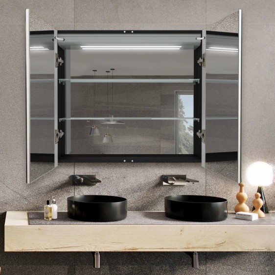 Szafka lustrzana Biaggio Black - Zdjęcie 7