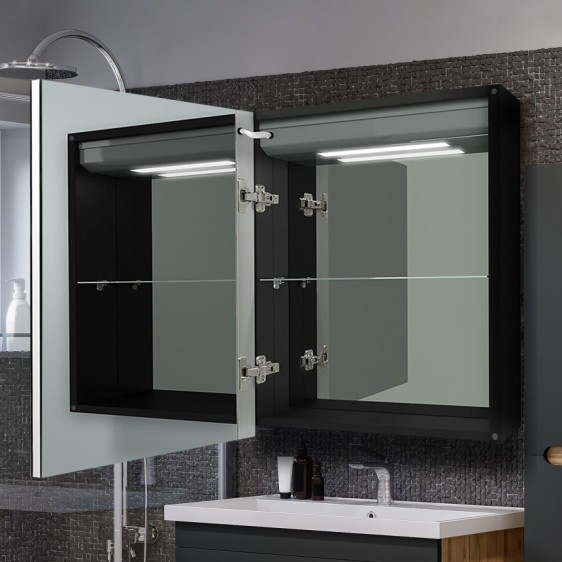 Szafka lustrzana Ernesto Black - Zdjęcie 7