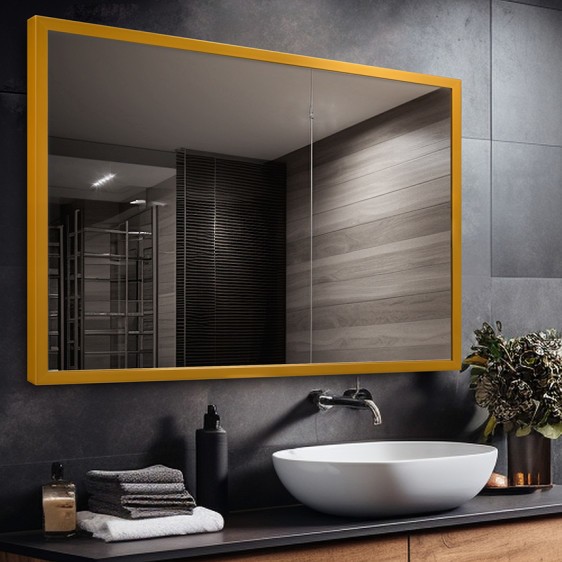 Lustro alu 001 Gold - Zdjęcie 5