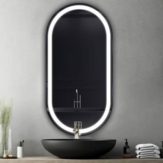 Lustro LED Alice Inox Black - Zdjęcie 7