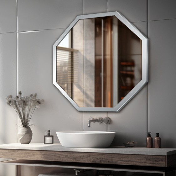 Lustro w aluminiowej ramie Octagon Alu - Zdjęcie 6