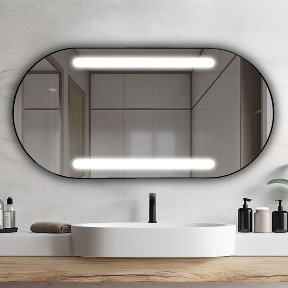 Lustro LED Bruna Inox Black - Zdjęcie 7