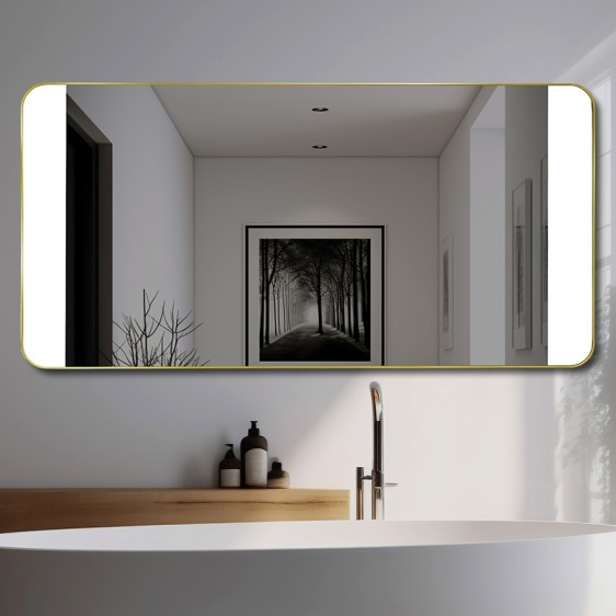 Lustro LED Sabina Inox Gold - Zdjęcie 5