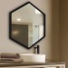 Lustro w aluminiowej ramie Hexagon Alu Black - Zdjęcie 7