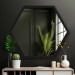 Lustro w aluminiowej ramie Hexagon Alu H Black - Zdjęcie 5