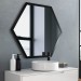 Lustro w aluminiowej ramie Hexagon Alu H Black - Zdjęcie 6